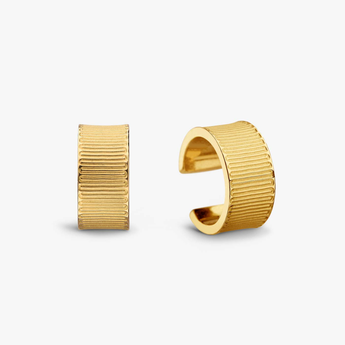 Yellow Gold Ruban Ear Cuffs