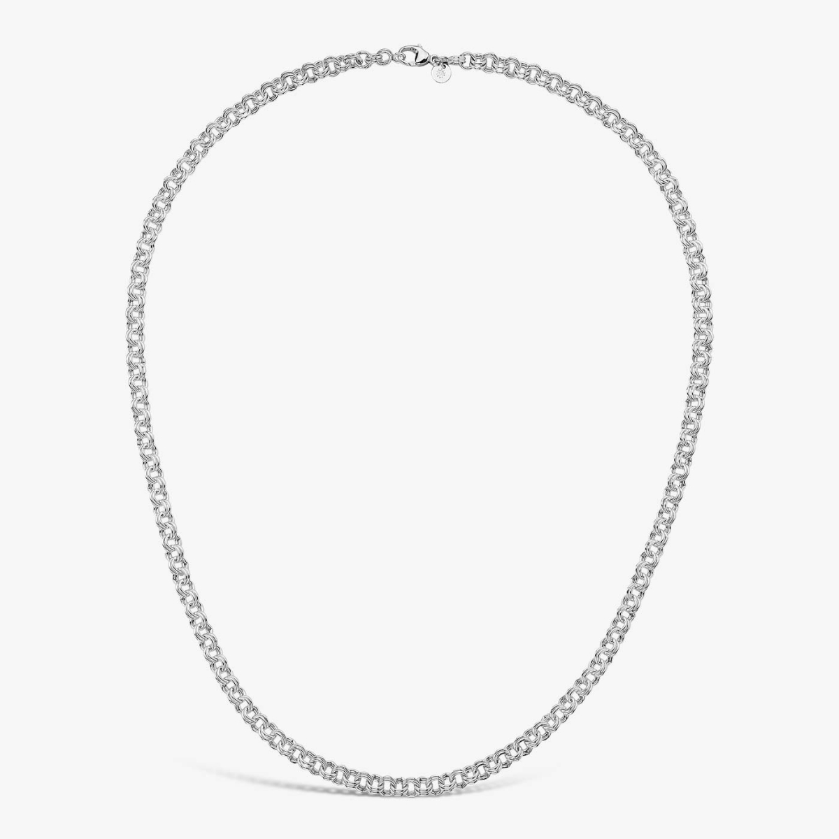 Chaîne Argent Double Maille, vue collier