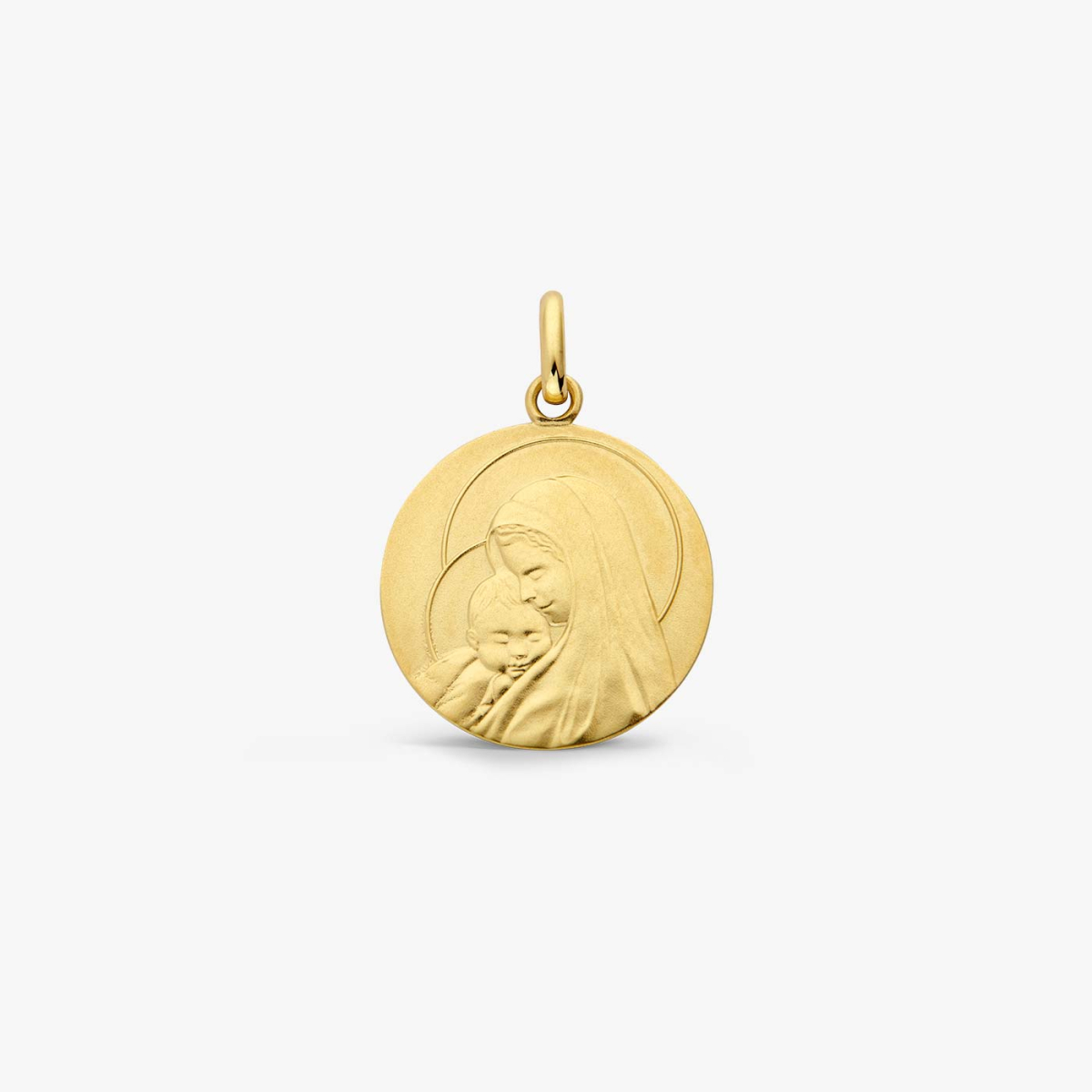 Médaille de baptême Vierge en or jaune, Douce Mère