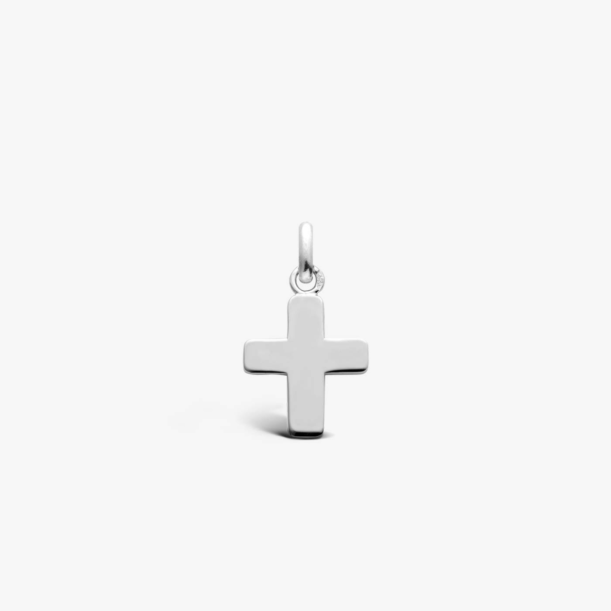 Pendentif croix Baby Cross en or blanc, 13mm, mince