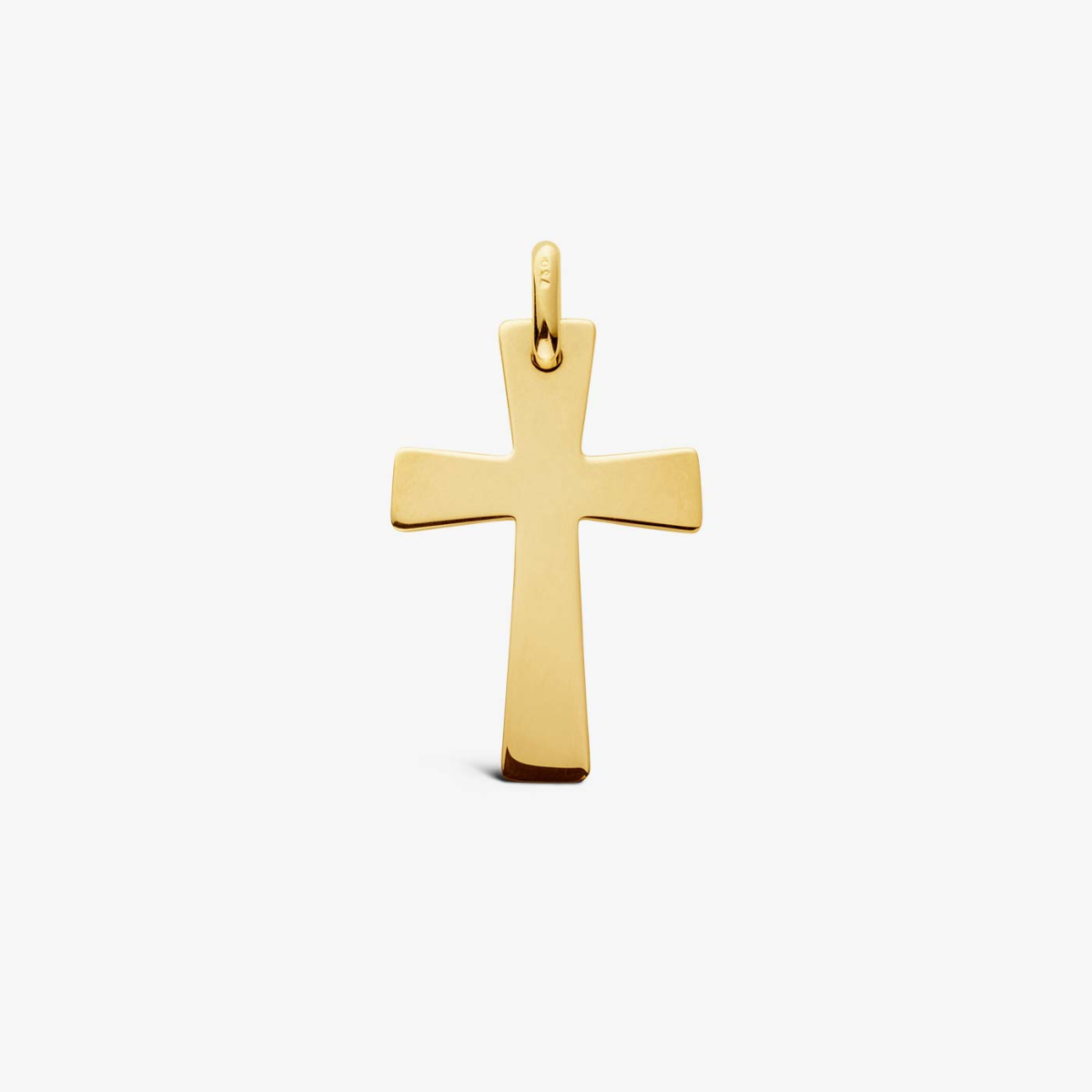 Pendentif Croix Evasée en or jaune