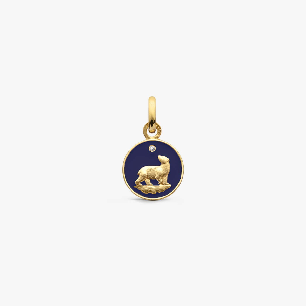 Pendentif Bleu Marine Ours