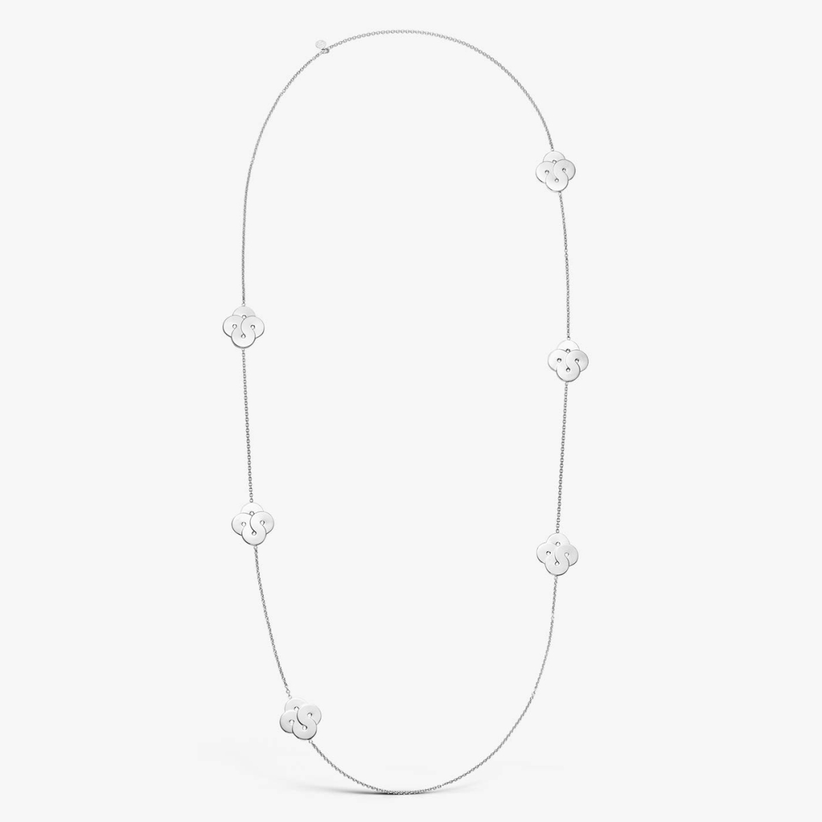 Collier sautoir en argent 6 motifs