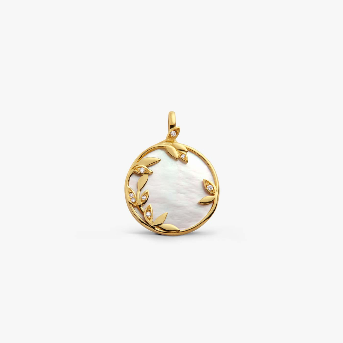 Pendentif médaille Flora en or jaune