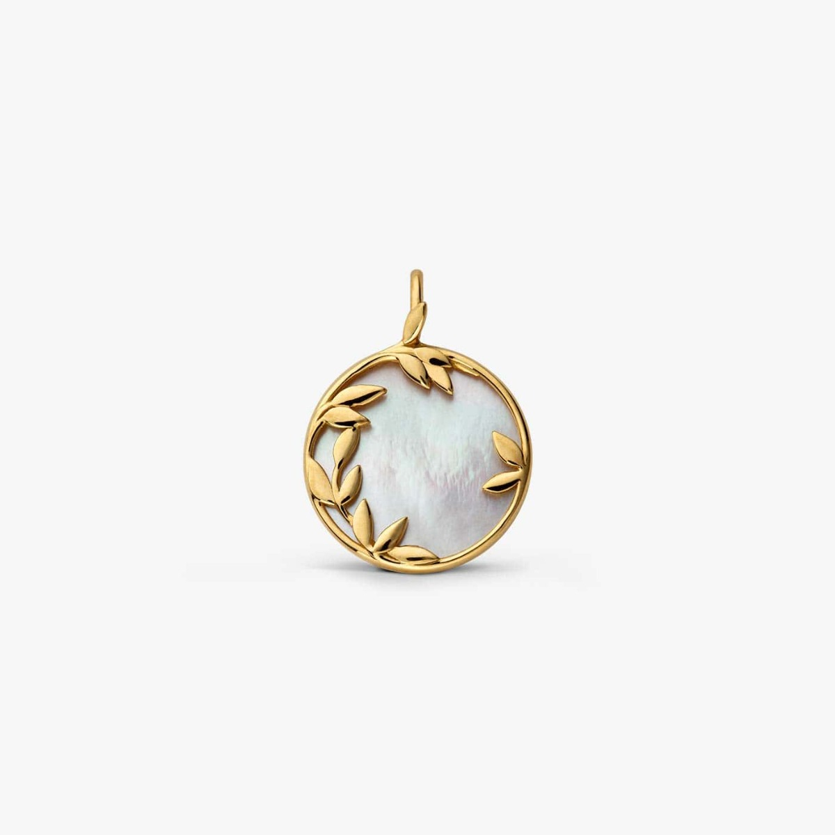 Mother-of-Pearl and Yellow Gold Flora Medallion