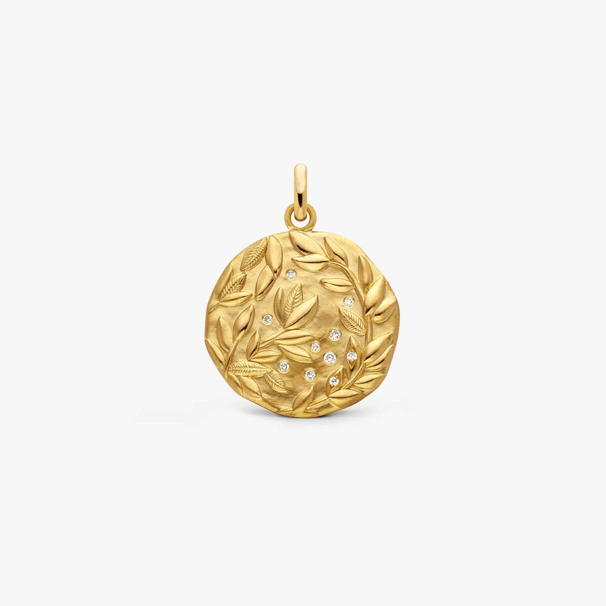 Médaille en or jaune et diamant Daphné