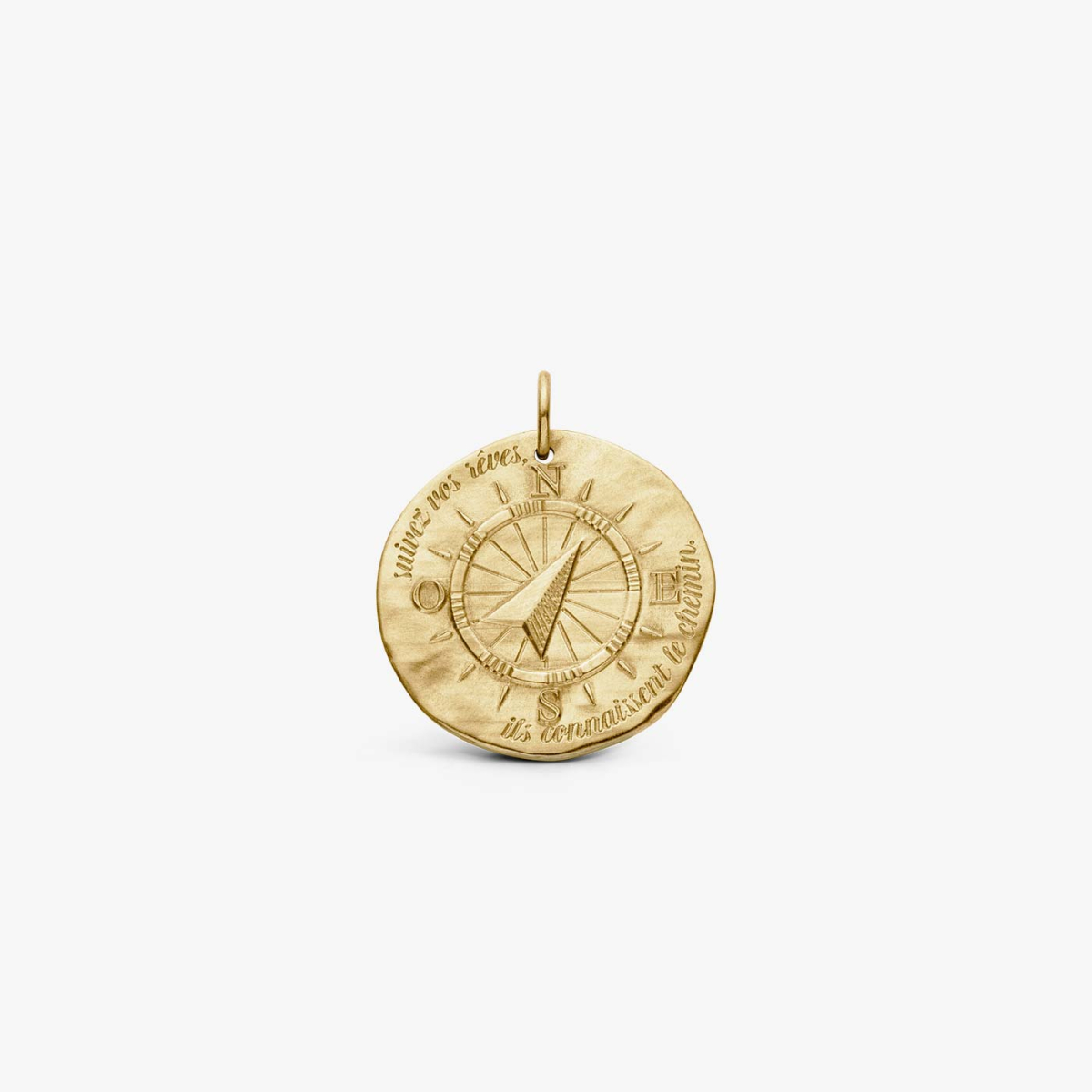Yellow Gold Compass Medallion