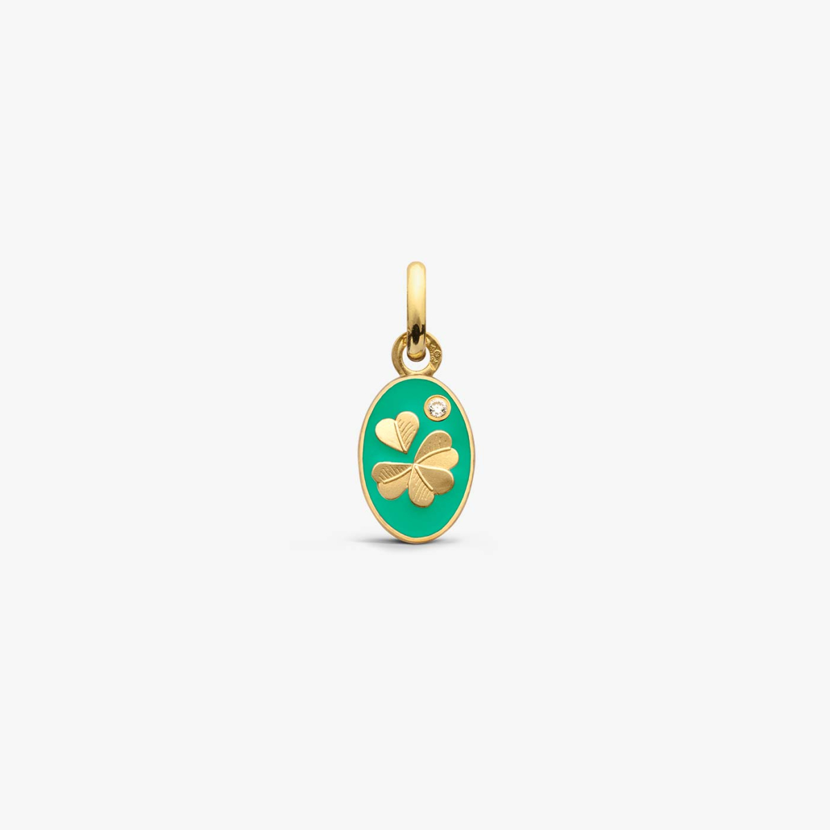 Pendentif Or Jaune & Diamant Trèfle