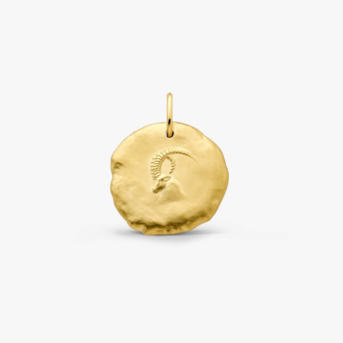 Yellow Gold Astro Capricorn Medallion