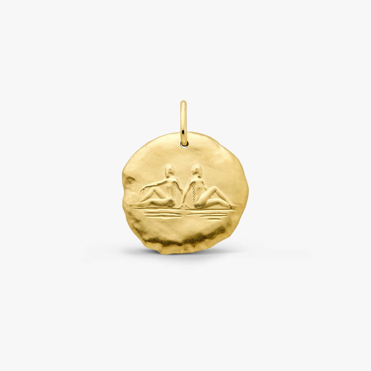 Yellow Gold Astro Gemini Medallion